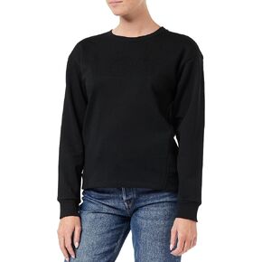 A｜X ARMANI EXCHANGE Women's French Terry Embossed Logo Pullover Sweatshirt in Saudi Arabia