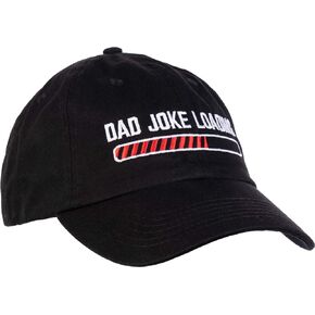 Dad Joke Loading | Funny Father Grandpa Daddy Father's Day Bad Pun Humor Baseball Cap Hat Black