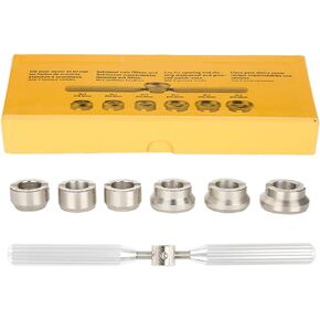 Watch Repair Kit Back Case Opener, Watch Back Case Remover Tool Set, 5537 Professional Watch Screw Back Case Opener with 6 Dies, Watch Adjustable Opener Remover Wrench Repairer Set for Oyster