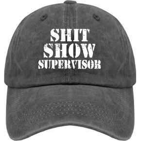 قبعة بيسبول ODCRAT، قبعة بيسبول Shit Show Crew Member للنساء، قبعات دينم جرافيكية قابلة للتعديل in Kuwait