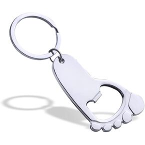 سلسلة مفاتيح من خليط معدني من خليط معدني لفتاحة زجاجات هدية للآباء الجدد، فضي، M in Kuwait