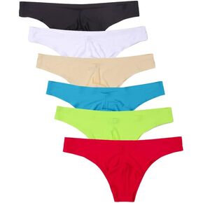 Mens Ice Silk Solid Color Brief Panties Traceless Breathable Bikini Thongs Underwear Low Rise Panties