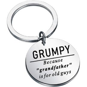 TIIMG Grumpy Keychain Grandfather Fathers Day Gift Grumpy Gifts for Grandpa Grandpa Keychain