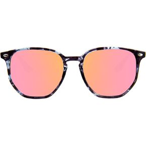 MAXJULI Polarized Oversized Hexagon Sunglasses for Women Trendy Polygon TR90 Frame Glasses 8821
