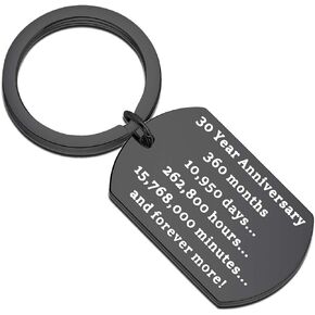BEKECH Wedding Anniversary Keychain 2rd 4th 6th 7th 10th 20th 30th Happy Anniversary Present