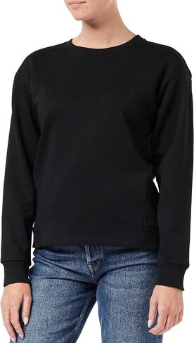 A｜X ARMANI EXCHANGE Women's French Terry Embossed Logo Pullover Sweatshirt in Saudi Arabia