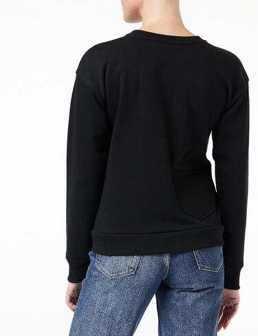 A｜X ARMANI EXCHANGE Women's French Terry Embossed Logo Pullover Sweatshirt in Saudi Arabia