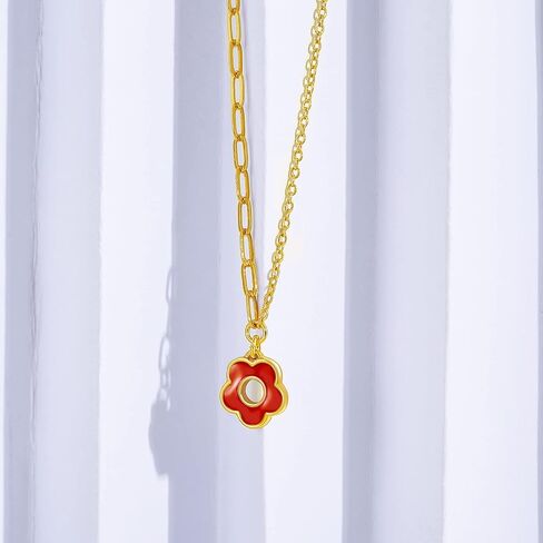 لين وودز القلائد الذهبية اللذيذة: قلادة قلادة للنساء العصرية طويلة مطلية بالذهب لطيف القلائد المختنق للفتيات في سن المراهقة هدايا المجوهرات العصرية للنساء أمي أنثى صديق ابنة 16 "+3" in Kuwait