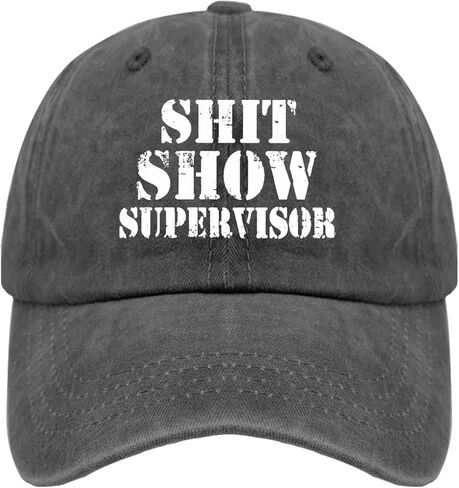 قبعة بيسبول ODCRAT، قبعة بيسبول Shit Show Crew Member للنساء، قبعات دينم جرافيكية قابلة للتعديل in Kuwait