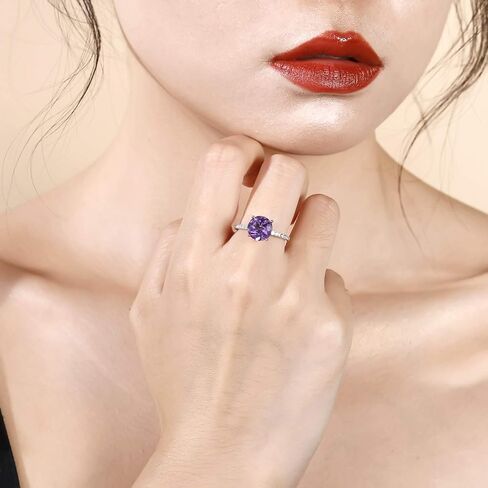 Qitian 925 Sterling Silver Solitaire Engagement Ring For Women With Round Birthstone in Saudi Arabia