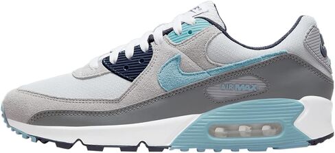 Nike Air Max 90 Men's Shoes (Pure Platinum/Worn Blue, us_Footwear_Size_System, Adult, Men, Numeric, Medium, Numeric_9_Point_5) in Saudi Arabia