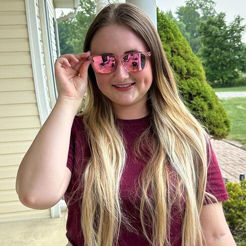 Matcheck 8 Mixed Style Colored Sunglasses Pink Classic Retro Party Favors Eyewear Costume Accessories Bulk Glasses for Women in Saudi Arabia