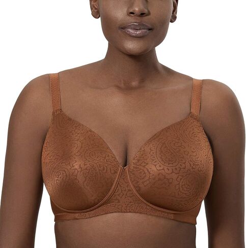 DELIMIRA Women's Wireless Plus Size Seamless Full Coverage Lightly Padded Bra in Saudi Arabia