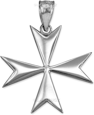 مصقول الفضة الاسترليني الصليب المالطي قلادة in Kuwait