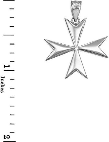 مصقول الفضة الاسترليني الصليب المالطي قلادة in Kuwait