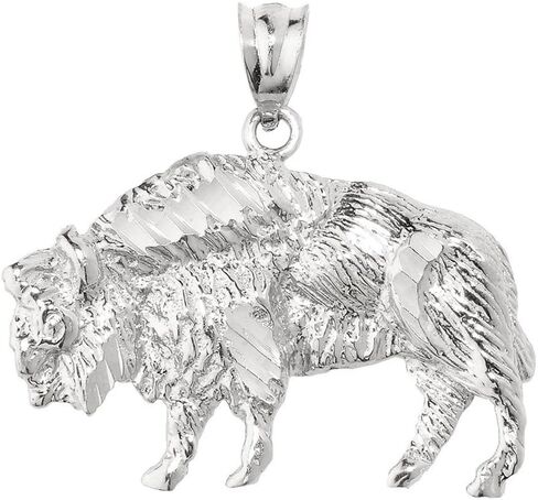 High Polished 925 Sterling Silver Bison Pendant in Saudi Arabia