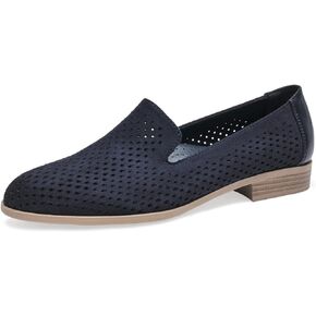 CentroPoint Women's Breathable Penny Loafers Low Block Heel Slip-on Shoes Pointed Toe Dress Flats with Hole