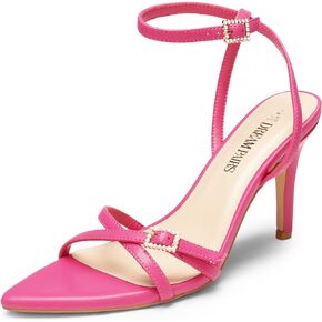 DREAM PAIRS Pointy Toe Heels for Women Stiletto Sexy Strappy Ankle Strap 3.7 inch High Heel Sandals for Party Prom
