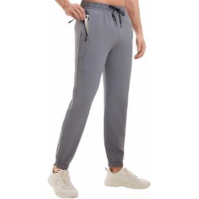 بنطلون رياضي للرجال من Trackpants مع جيوب بسحاب كاجوال للجري سريع الجفاف سروال رياضي S-3XL in Kuwait