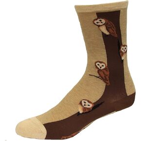 Hot Sox Womens Owl Crew Socks