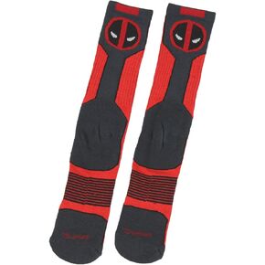 Marvel Deadpool Mens' Active Crew Socks (Sock Size: 10-13 - Shoe Size: 8-12)