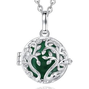 AEONSLOVE Harmony Ball Necklace Tree of Life Angel Chime Caller Necklace, Balls 18MM Llamador De Angeles Bola Necklace Pregnancy Gifts - 30 & 45 Chains
