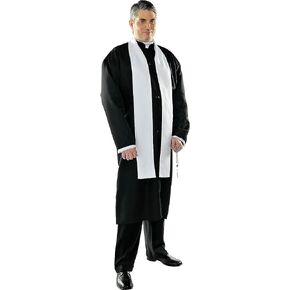 Classic Father Priest Costume Set - Adult Plus Size (48-52) 1 Set - Premium Black & White Design Perfect for Religious & Theater Events