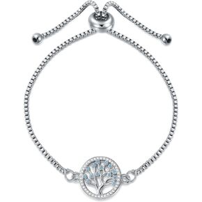 Hamsa Evil Eye/Tree of Life/Snake/Owl Link Bracelet for Women Valentine's Day Gift for Girlfriend Wife
