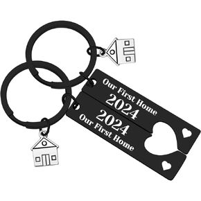 Xiahuyu Our First Home Keychains New Home Keychain New House Keychain Housewarming Gifts for Couples Friends New Homeowner