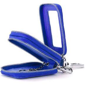 Two-Sides Mini Leather Car Key Case, Key Holder Key Organizer Wallet