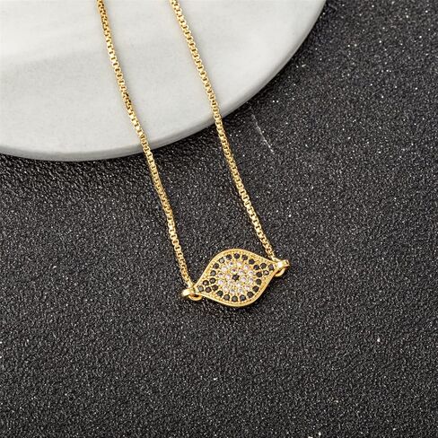 Dainty 14K Real Gold Plated Bracelet for Women Men, Adjustable Gold Chain Link Evil Eye Hamsa Hand Paperclip Butterfly Charm Bracelets for Women Jewelry in Saudi Arabia