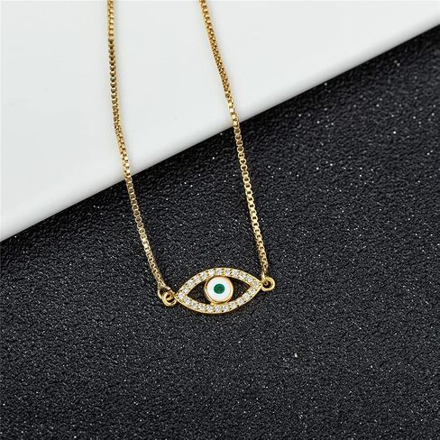 Dainty 14K Real Gold Plated Bracelet for Women Men, Adjustable Gold Chain Link Evil Eye Hamsa Hand Paperclip Butterfly Charm Bracelets for Women Jewelry in Kuwait