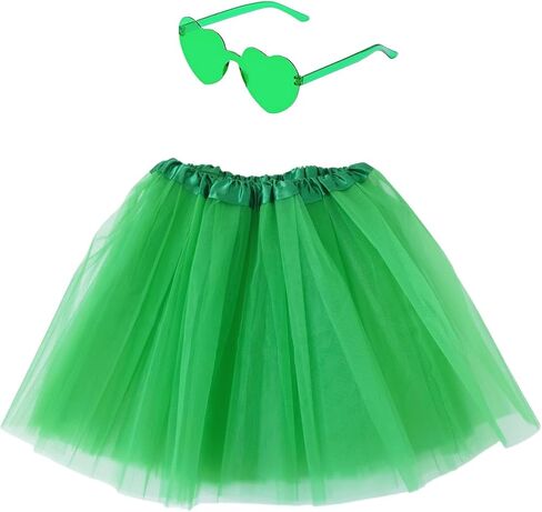 Women's Tulle Skirt Elastic Waist Tutu Skirts Tutus Skirts and Heart Sunglasses for Women in Saudi Arabia