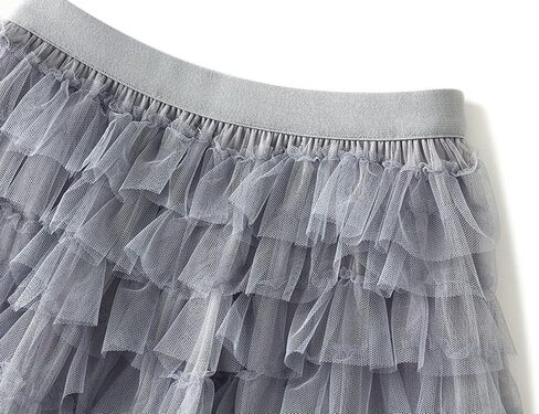 Women's Casual Gradient Color Layered Mesh Cake Skirts Multi-Layered High Waist Gauze Skirt in Saudi Arabia
