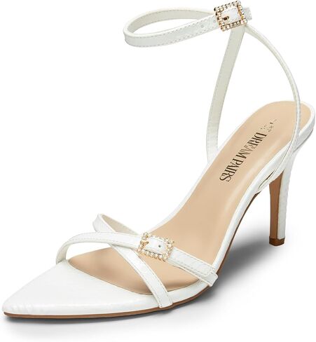 DREAM PAIRS بكعب مدبب للنساء بكعب ستيليتو مثير وشريط للكاحل مقاس 3.7 بوصة صنادل عالية الكعب للحفلات الراقصة in Saudi Arabia