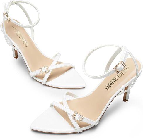 DREAM PAIRS بكعب مدبب للنساء بكعب ستيليتو مثير وشريط للكاحل مقاس 3.7 بوصة صنادل عالية الكعب للحفلات الراقصة in Saudi Arabia