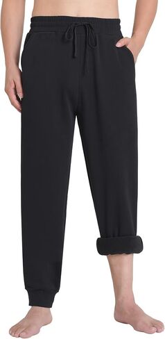 Weintee Men's Fleece Pants Sherpa Lined Sweatpants for Winter in Saudi Arabia
