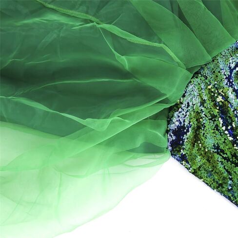 فستان نسائي طويل للهالوين بدون أكمام برباط هالترنيك بدون ظهر مرقع أزياء تنكرية حورية البحر in Kuwait