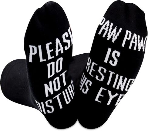 TSOTMO 2 Pairs Papaw Socks Father Grandpa Grandfather Gift Novelty Crew Socks For Daddy New Dad Gift Best Dad Gift in Saudi Arabia