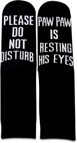 TSOTMO 2 Pairs Papaw Socks Father Grandpa Grandfather Gift Novelty Crew Socks For Daddy New Dad Gift Best Dad Gift in Saudi Arabia