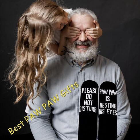 TSOTMO 2 Pairs Papaw Socks Father Grandpa Grandfather Gift Novelty Crew Socks For Daddy New Dad Gift Best Dad Gift in Saudi Arabia