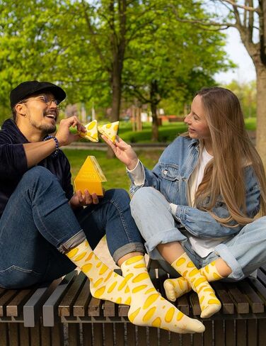 جوارب قوس قزح - جوارب الجبن المرحة للنساء والرجال، الإصدار التالي، أفضل هدية لجميع المناسبات، قطن، زوج واحد in Kuwait