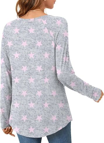 Anyhold Womens Fall Long Sleeve Tunic Tops for Leggings Casual Loose Fit Dressy Blouses Fashion Pleated Shirts in Kuwait