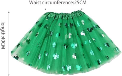St. Patrick's Party Headband Hair Hoop and Veil Decorative Skirt Set, Green bow Headband Hair Band With Sequins Glitter Shamrock Clover Four leaf clover Hair Accessories Headdress for St. in Kuwait