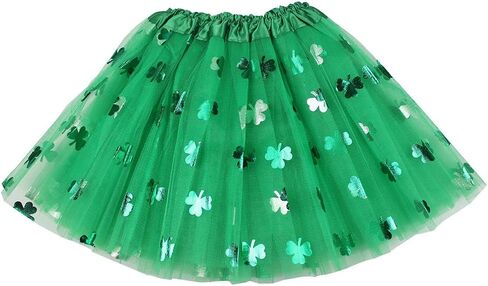 St. Patrick's Party Headband Hair Hoop and Veil Decorative Skirt Set, Green bow Headband Hair Band With Sequins Glitter Shamrock Clover Four leaf clover Hair Accessories Headdress for St. in Kuwait
