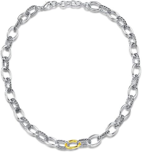 مجوهرات UNY JEWEL تدلي ببيان مع قلادة سلسلة ربط Foxtail من تصميم العلامة التجارية المستوحاة من هدايا عيد الحب للنساء in Saudi Arabia