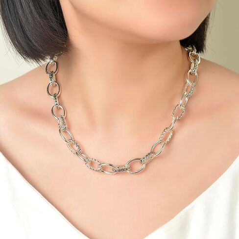 مجوهرات UNY JEWEL تدلي ببيان مع قلادة سلسلة ربط Foxtail من تصميم العلامة التجارية المستوحاة من هدايا عيد الحب للنساء in Saudi Arabia