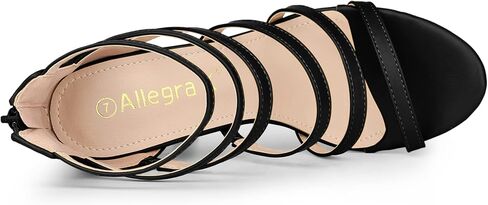 صندل Allegra K نسائي ذو نعل سميك Gladiator Strappy Indianapolis Stiletto Heel in Saudi Arabia