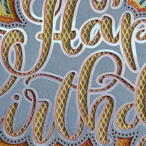 NIQUEA.D Happy Birthday Card, Unicorn White, Layered Laser (NB-0026) in Saudi Arabia