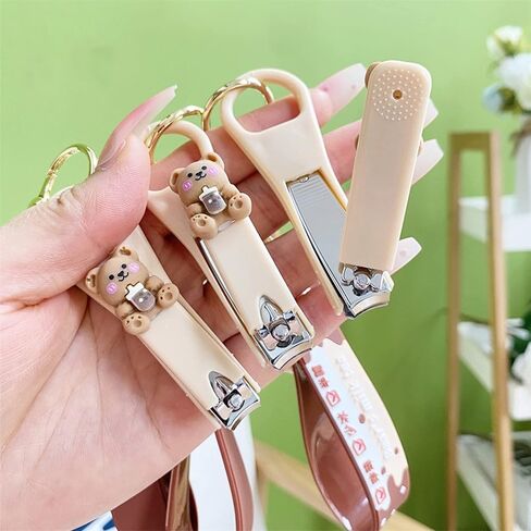 لطيف المفاتيح الدب البني السائل العائمة سلاسل المفاتيح Kawaii المفاتيح الاكسسوارات حقيبة الظهر حقيبة سحر سيارة حلقة رئيسية للنساء فتاة in Kuwait